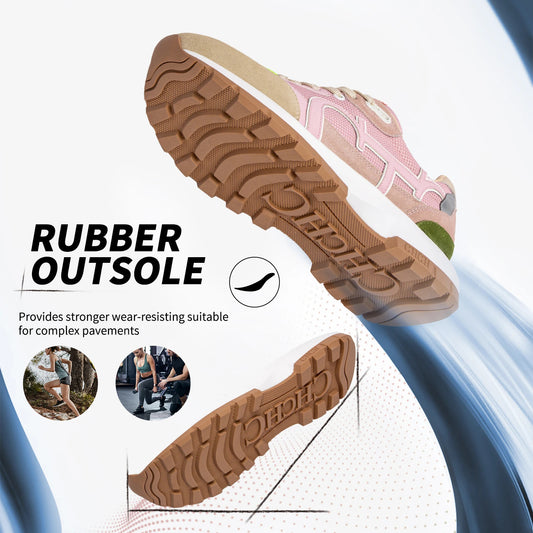 Classic Casual Sneakers Balance Shoes Technology Niche Design Fashionable Pink\White