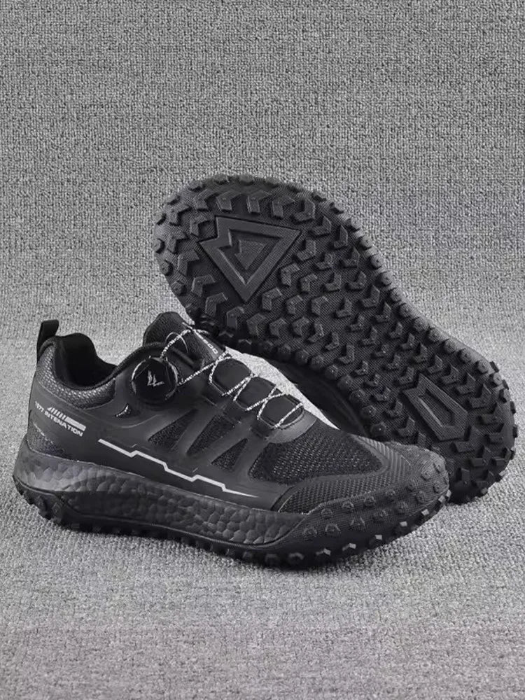 Summer Mens Breathable Mesh Hiking Shoes Antiskid Platform Sneakers Wear Resistant Outdoor Sports Mountaineering Camping Shoes