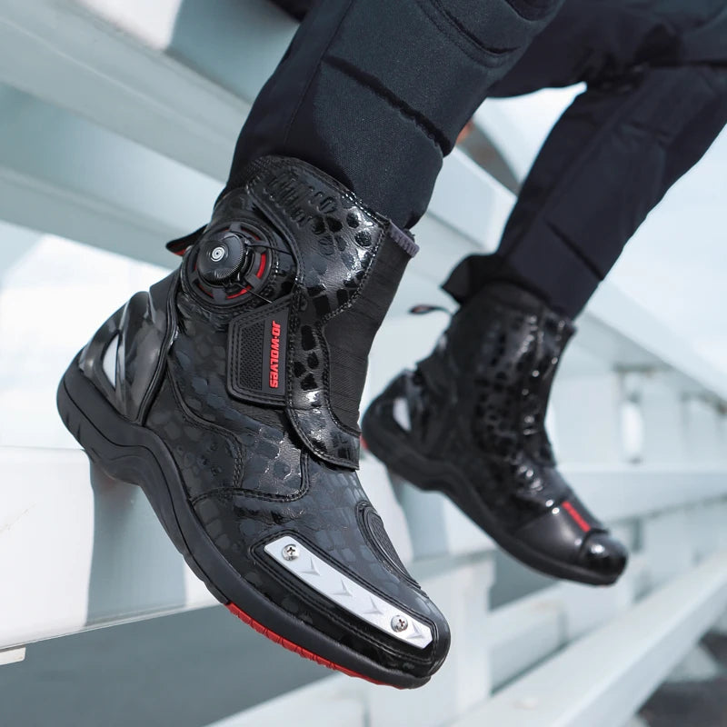 Motorcycle professional riding boots summer new anti-fall casual cycling shoes men's outdoor high-top cross-country racing boots