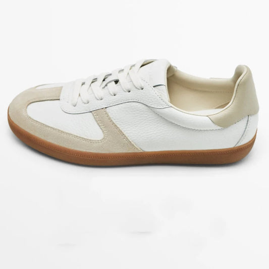 LINJER STRICKLIN Platform Sneakers Woman Summer Genuine Leather Casual Fashion Ladies Chunky Sole Mixed Color Vulcanized Shoes