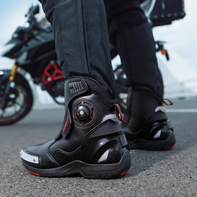 Motorcycle professional riding boots summer new anti-fall casual cycling shoes men's outdoor high-top cross-country racing boots