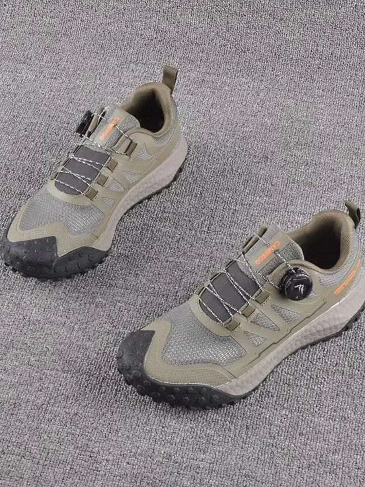 Summer Mens Breathable Mesh Hiking Shoes Antiskid Platform Sneakers Wear Resistant Outdoor Sports Mountaineering Camping Shoes